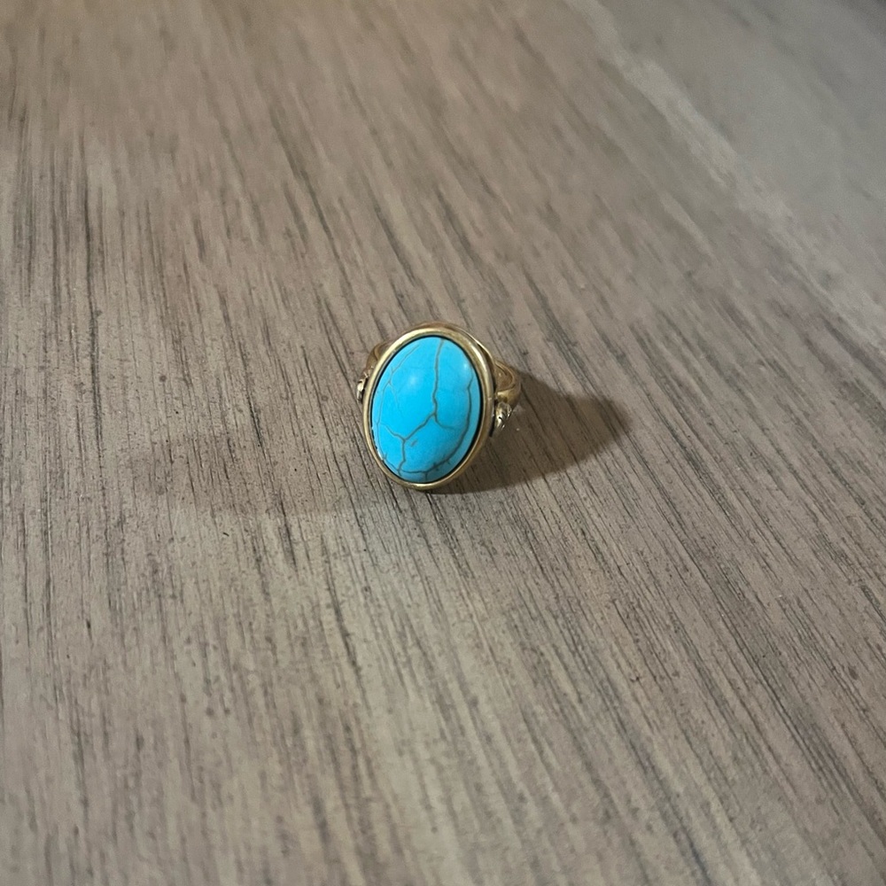 Silpada Gold and Blue Turquoise Ring